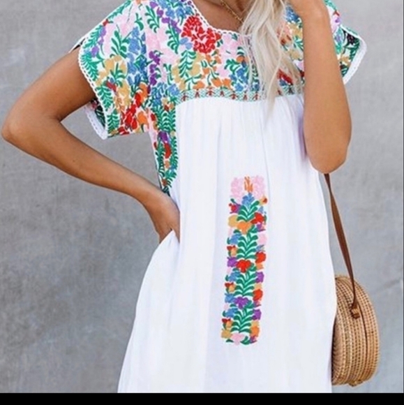 MISSLOOK Floral Summer Lounge Beach Jumper House Dress - Picture 2 of 11